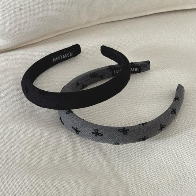 Headband Bow Embroidered Fabric