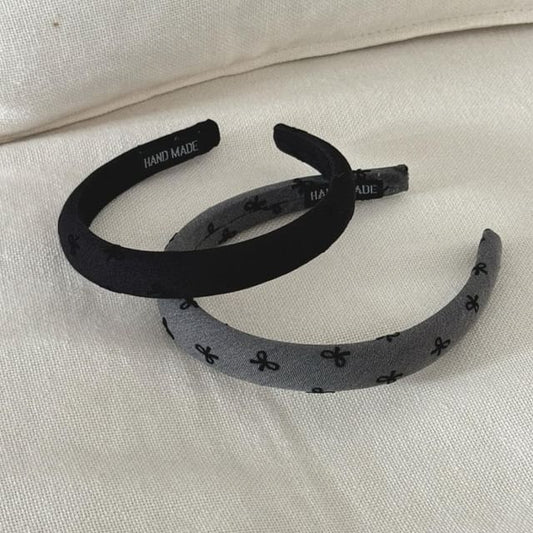 Headband Bow Embroidered Fabric