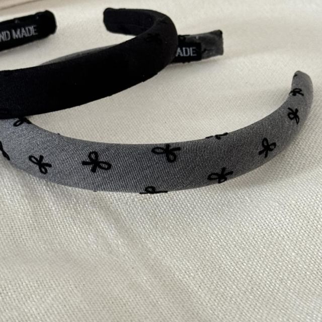 Headband Bow Embroidered Fabric