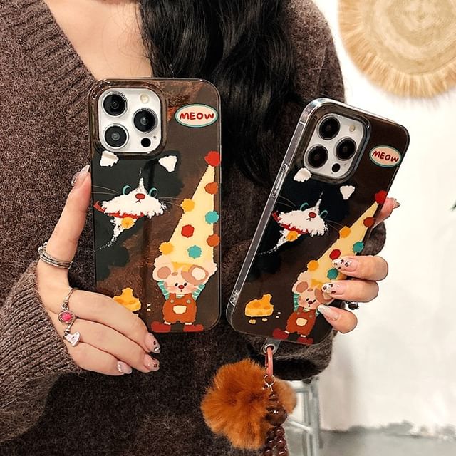 Mouse Case Strap / Pom Phone Set