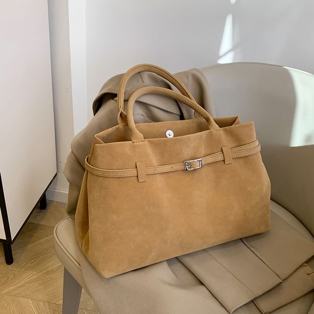 Faux Tote Bag Suede