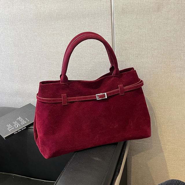 Faux Tote Bag Suede