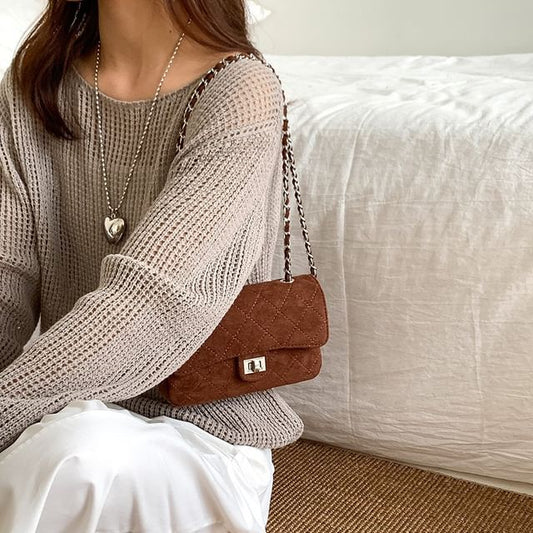 Flap Chain Bag Crossbody Quilted Strap