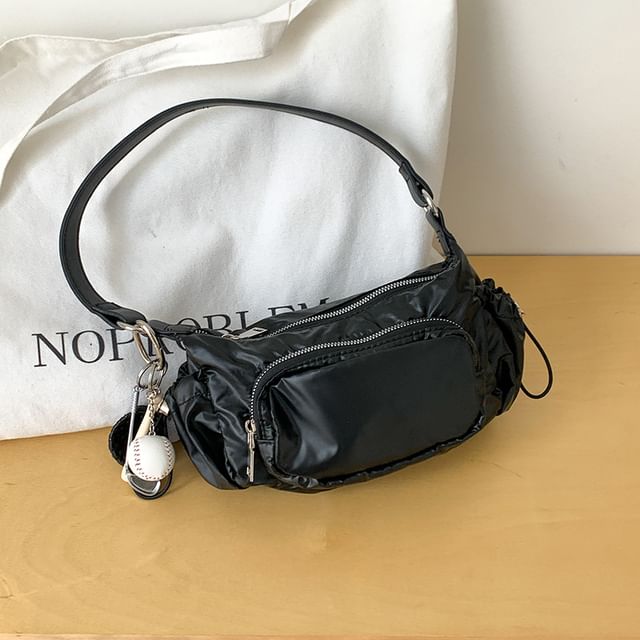 Drawstring Shoulder Bag Plain