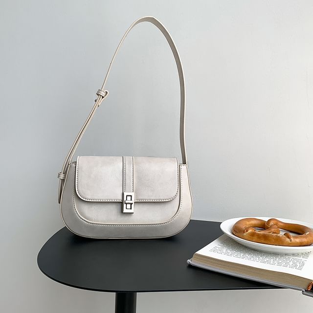 Leather Flap Bag Faux Shoulder