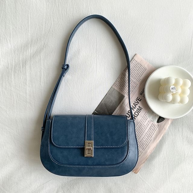 Leather Flap Bag Faux Shoulder