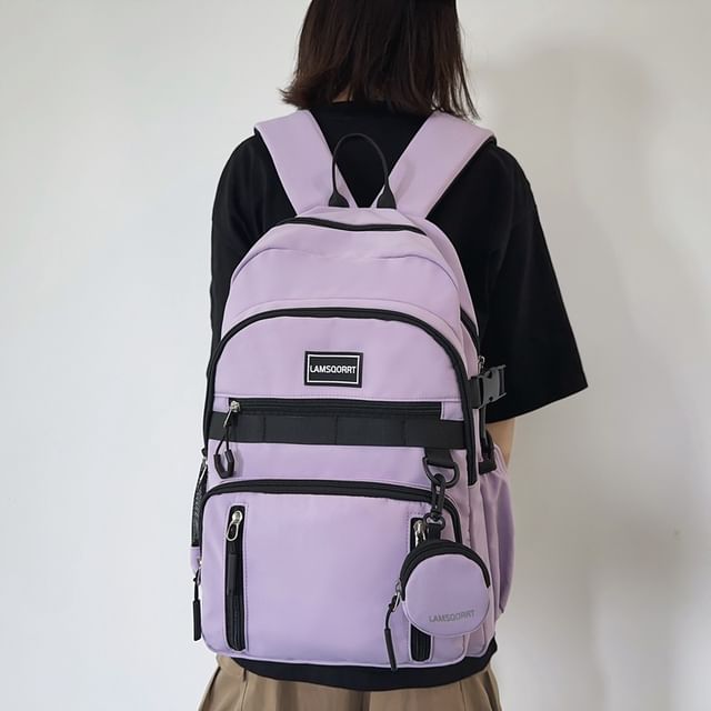 Set: Lettering Applique + Backpack Nylon Purse Coin