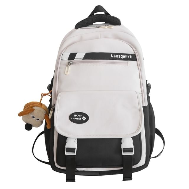 Backpack Lettering Applique Nylon Buckled