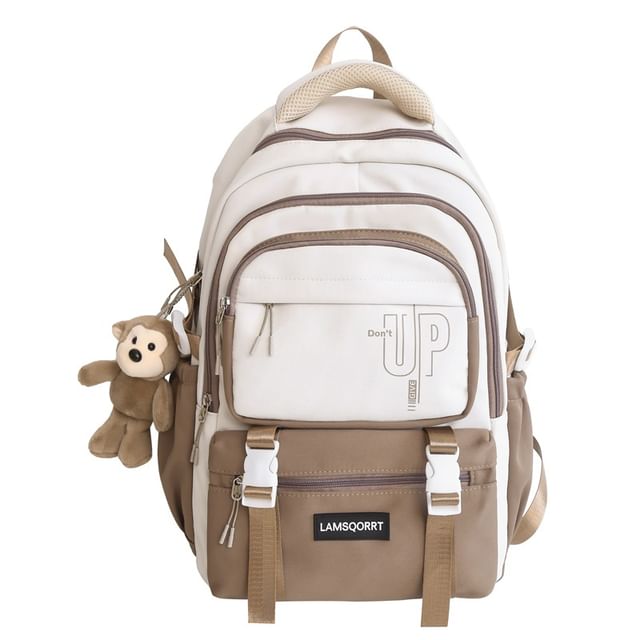 Set Bag Backpack Buckled / Charm Nylon Lettering