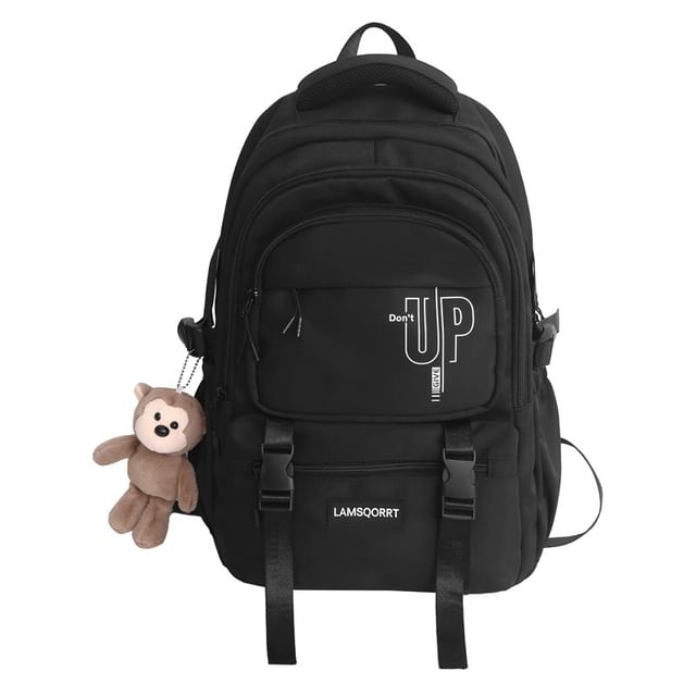 Set Bag Backpack Buckled / Charm Nylon Lettering