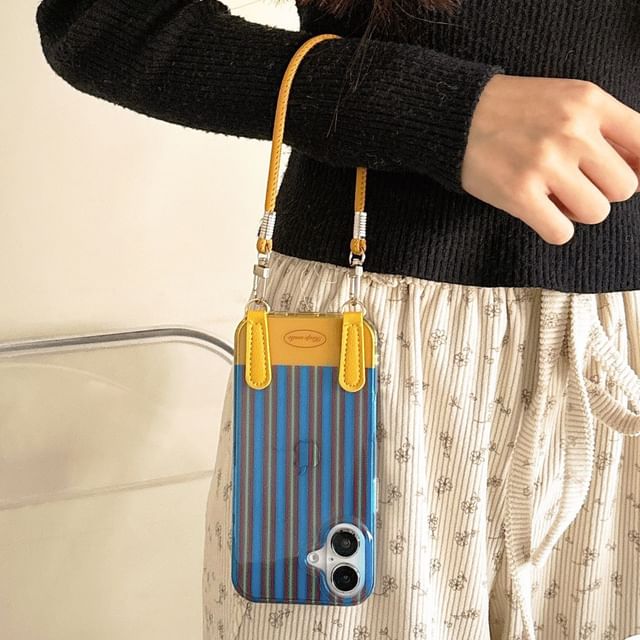 Striped / Phone Case Set Strap