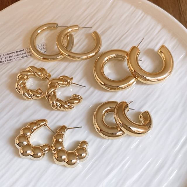 Plain (Various Earring Alloy Hoop Designs)