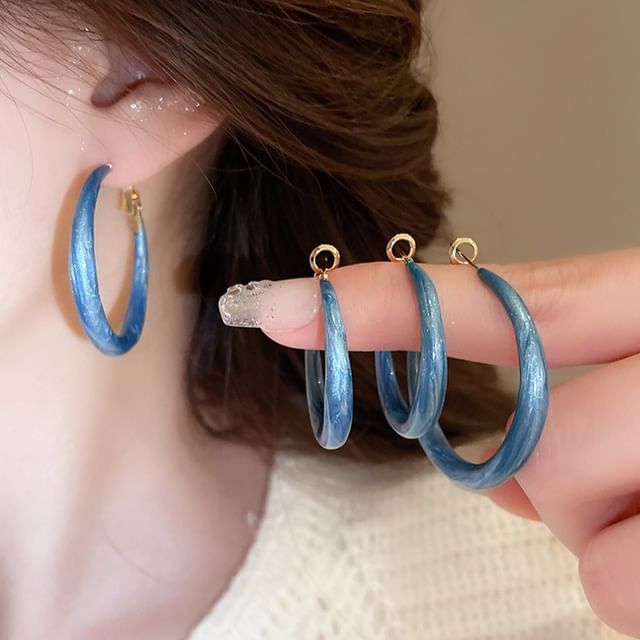 Glitter Hoop Earring