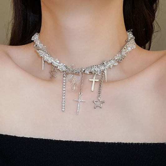 Pendant Necklace CZ Rhinestone