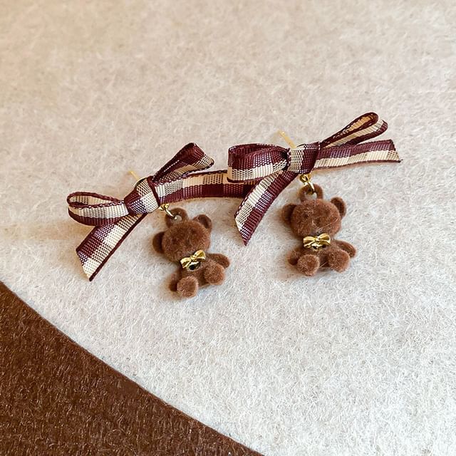 Drop / Earring Stud Bear Bow