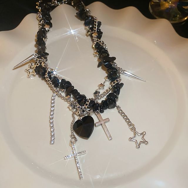 Pendant Necklace CZ Rhinestone