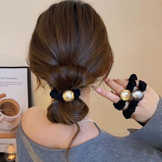 Velvet Hair Bead Tie