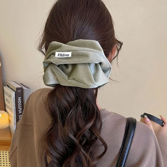 Striped Scrunchie Lettering Label