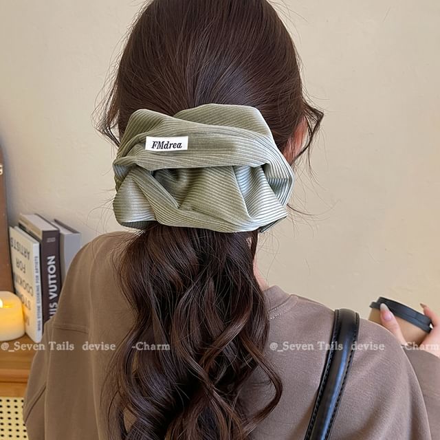 Striped Scrunchie Lettering Label