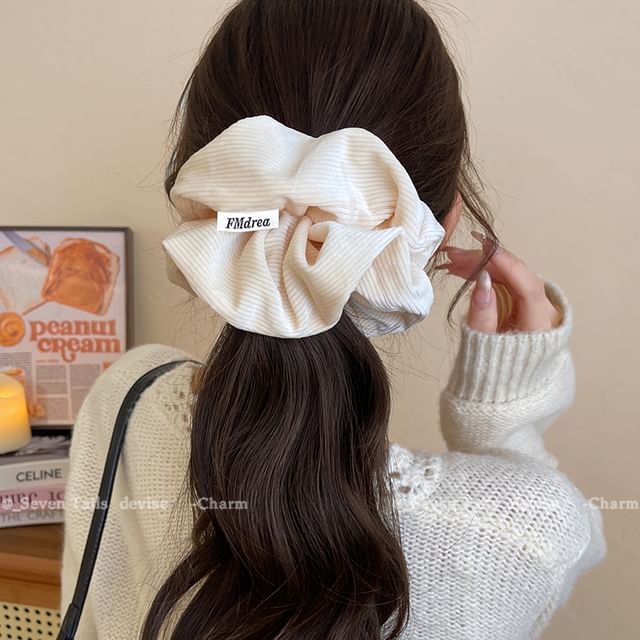 Striped Scrunchie Lettering Label