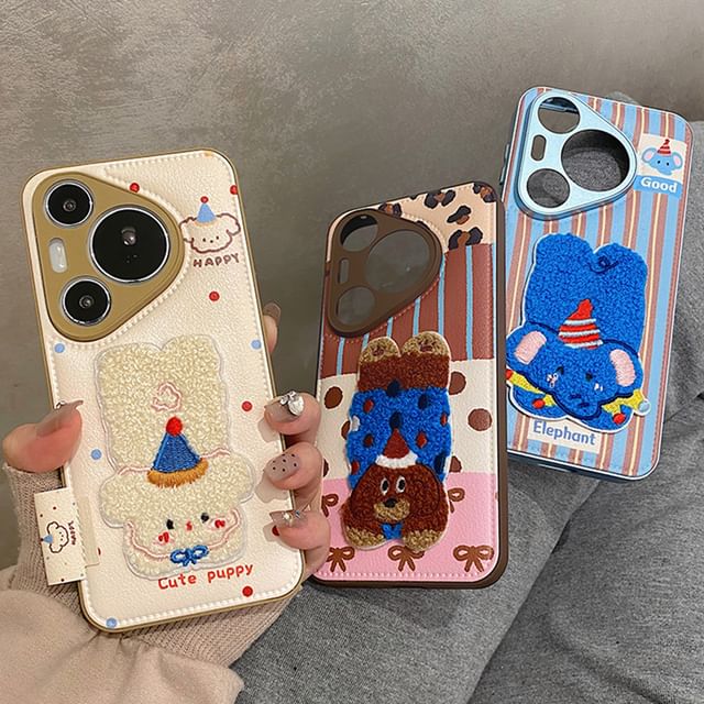 Dog Case Embroidered Phone
