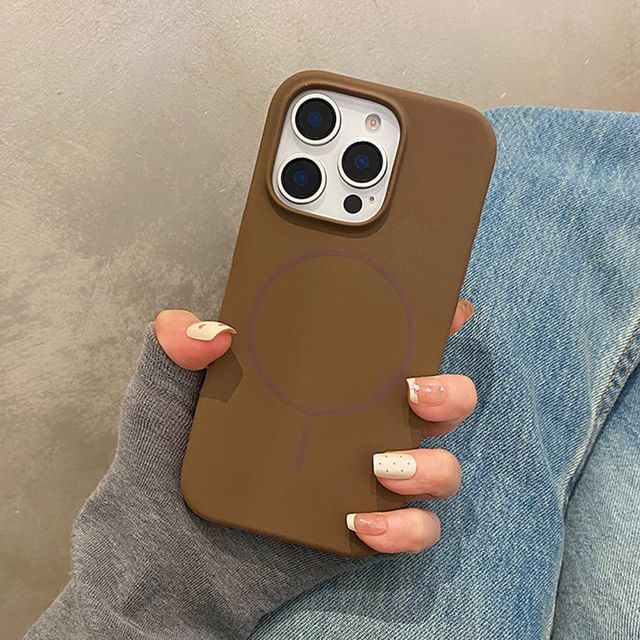 MagSafe) Case with Magnetic Plain Phone (Compatible