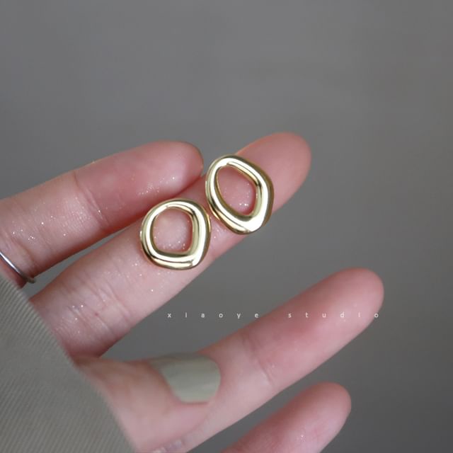 Silver Stud S925 Earring Irregular Sterling