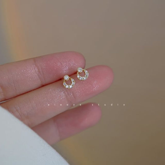 Earring Stud S925 Silver Sterling Rhinestone