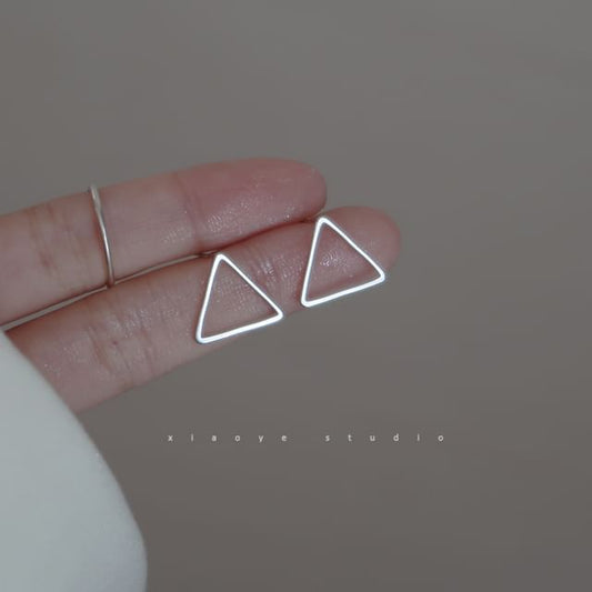 Stud Silver Sterling Triangle S925 Earring