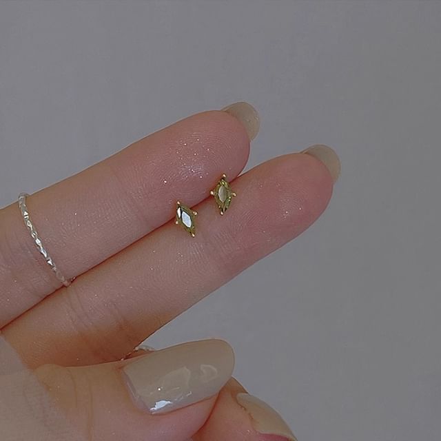 Stud Rhinestone Alloy Earring