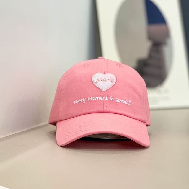Heart Embroidered Cap