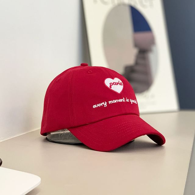 Heart Embroidered Cap