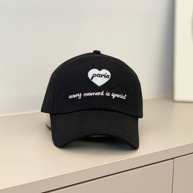 Heart Embroidered Cap