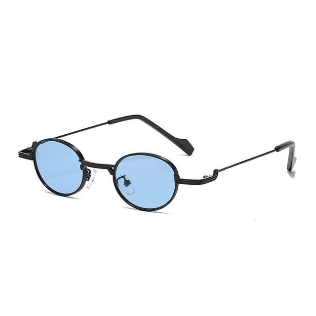 Eyeglasses Blocking Metal Blue / Frame Light Sunglasses Round