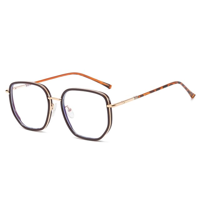 Eyeglasses Blocking Metal Blue Frame Square Light