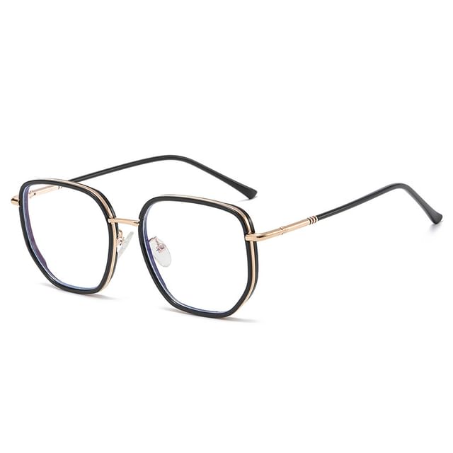 Eyeglasses Blocking Metal Blue Frame Square Light