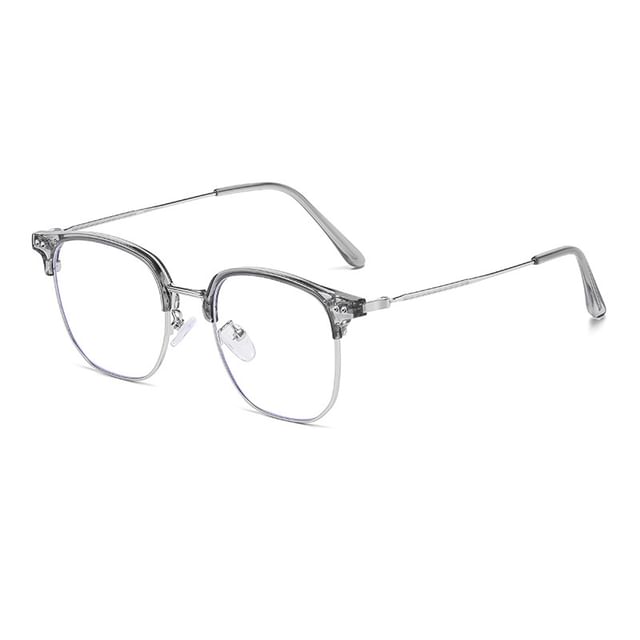 Light Square Frame Blue Eyeglasses Blocking Metal