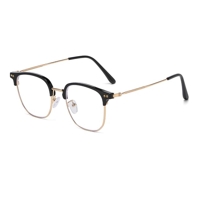 Light Square Frame Blue Eyeglasses Blocking Metal