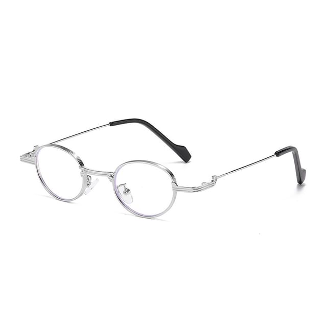 Eyeglasses Blocking Metal Blue / Frame Light Sunglasses Round