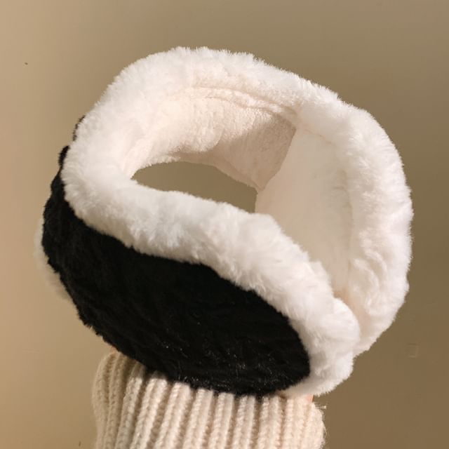 Trim Fluffy Contrast Earmuffs
