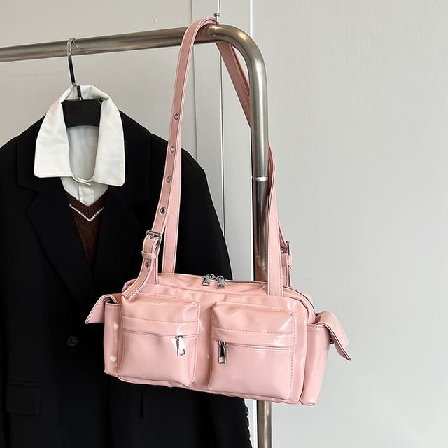 Bag Multi-Pocket Leather Shoulder Faux