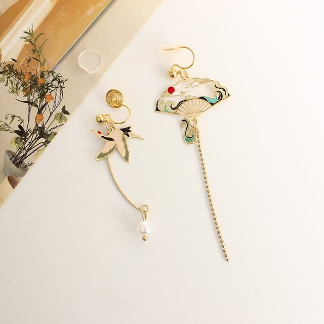 Designs) (Various Earring Crane Dangle Alloy