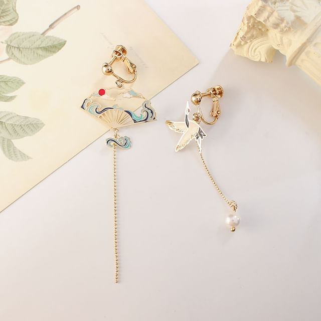Designs) (Various Earring Crane Dangle Alloy