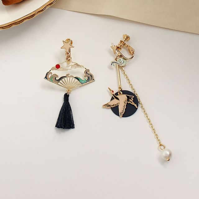 Designs) (Various Earring Crane Dangle Alloy