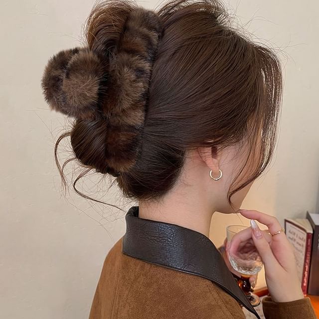 Fur Claw Patterned Leopard Hair Faux