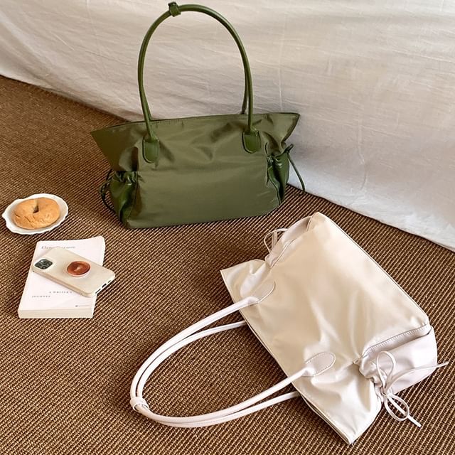 Multi-Pocket Bag Plain Tote