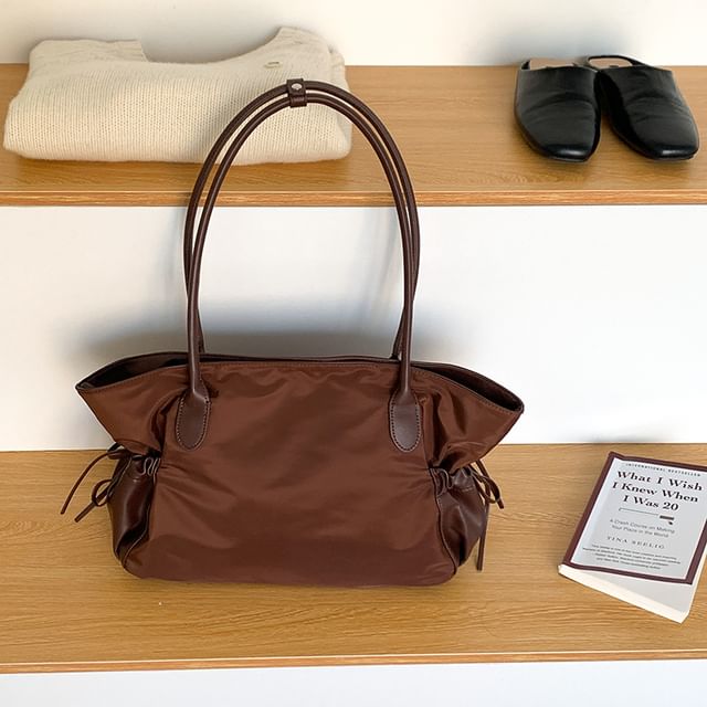 Multi-Pocket Bag Plain Tote