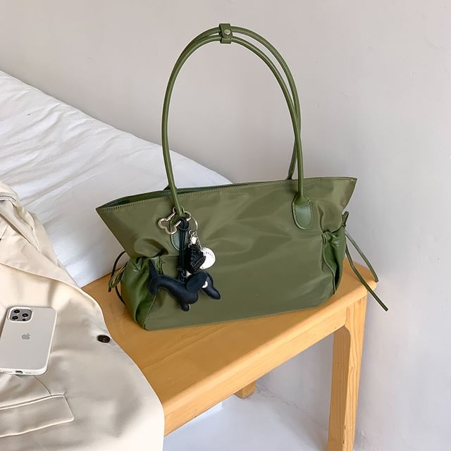 Multi-Pocket Bag Plain Tote