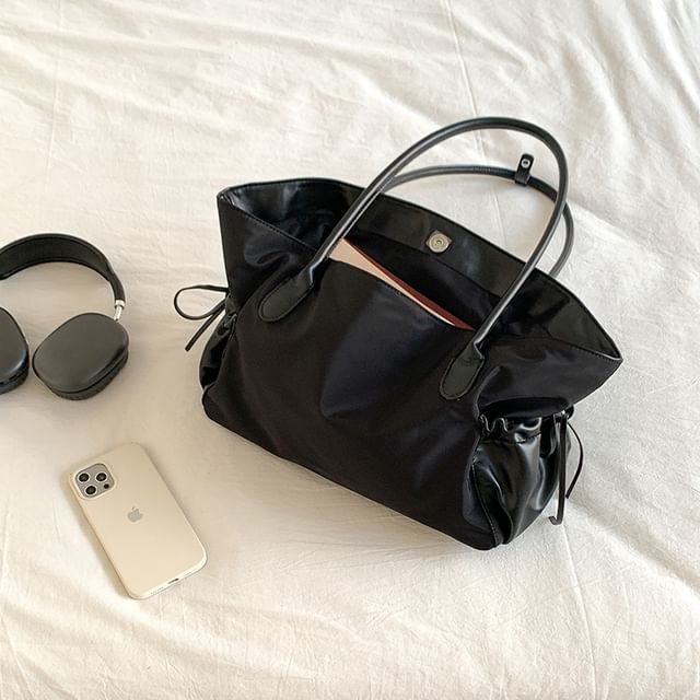 Multi-Pocket Bag Plain Tote