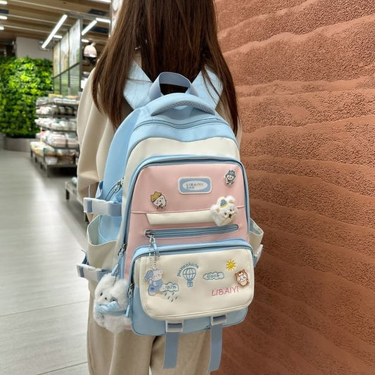 Tote Laptop Embroidered / Nylon Set Bag Backpack Charm